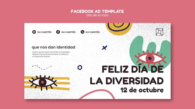 PSD gratuit template de facebook pour la célébration de la fête de la race