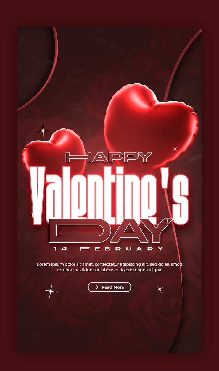 PSD gratuit template de message d'histoire pour le jour de la saint-valentin et la super vente sur instagram et facebook
