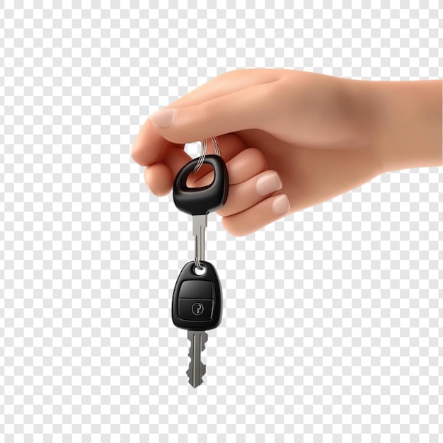 Tenir les clés de la voiture à la main, un symbole de liberté et de nouveaux commencements