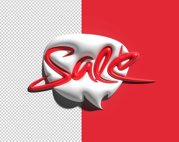 Texte De Vente Rendu 3d Design Fichier Psd Transparent.
