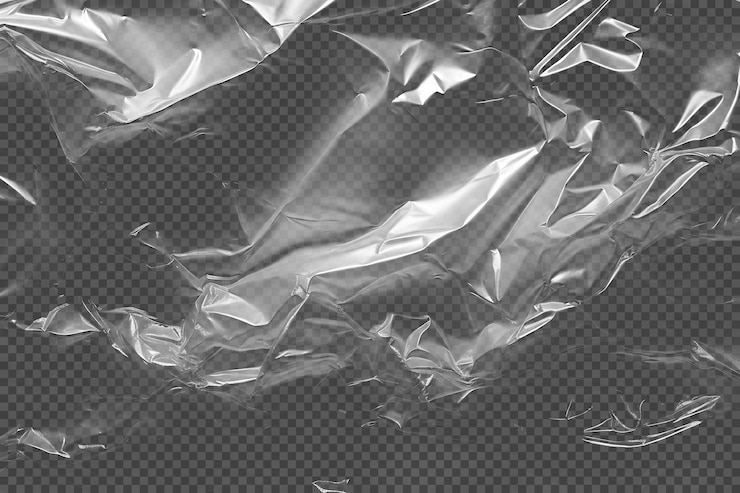 PSD gratuit texture de film plastique transparent isolé