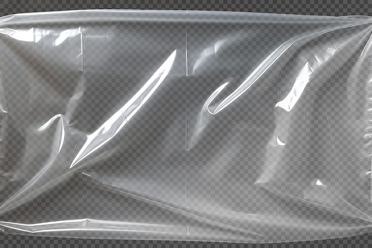 PSD gratuit texture en plastique transparent isolé sur fond