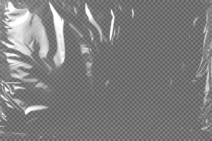 PSD gratuit texture en plastique transparent isolé sur fond
