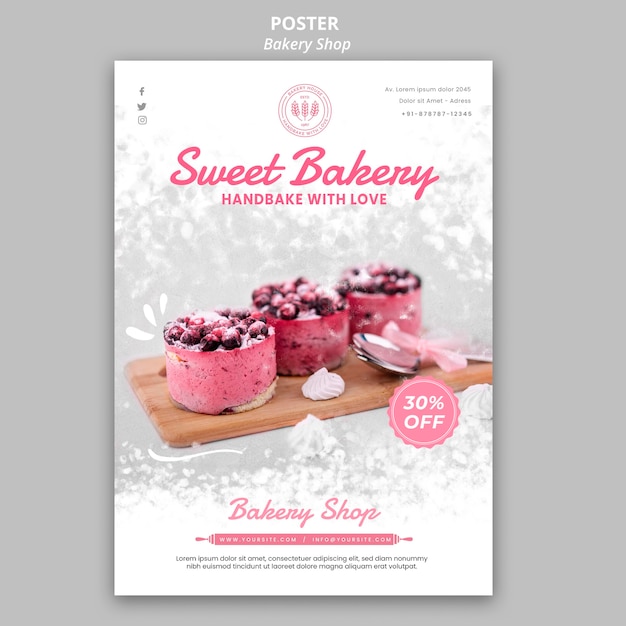 Thème de l'affiche de la boulangerie