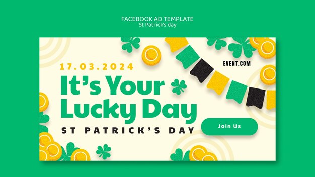 Le thème de la célébration de la Saint-Patrick sur Facebook