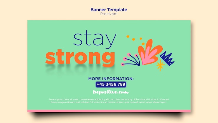 PSD gratuit thème du message de positivisme