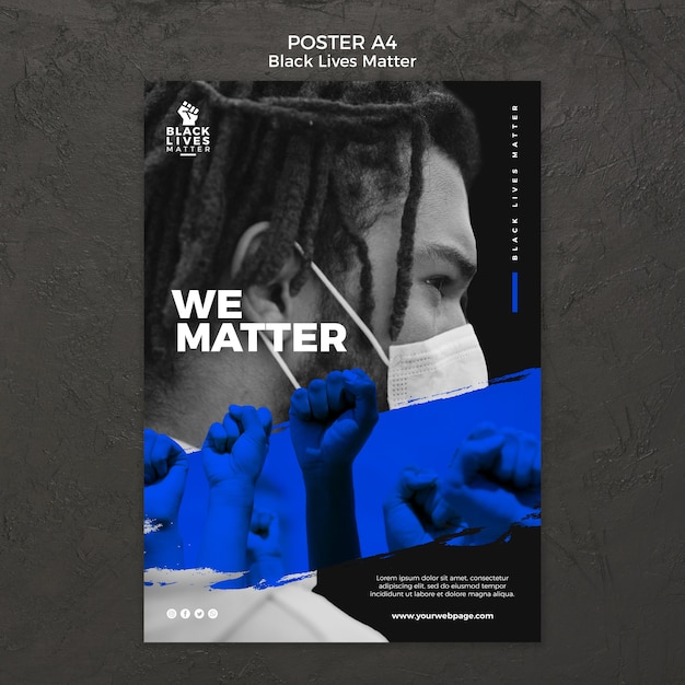 Thème Du Modèle D'affiche Black Lives Matter