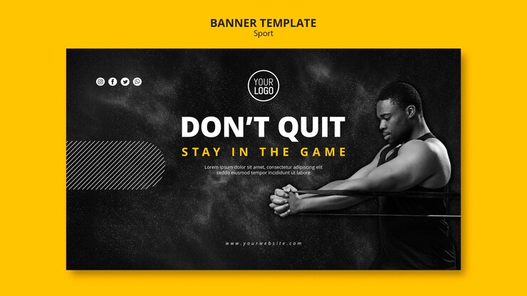 PSD gratuit thème de modèle de bannière de sport