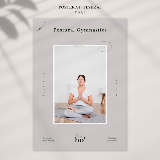 Thème de yoga pour affiche