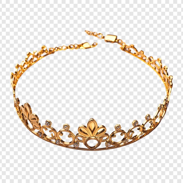 PSD gratuit la tiare d'or de la princesse avec des pierres précieuses étincelantes un symbole de royauté et d'élégance