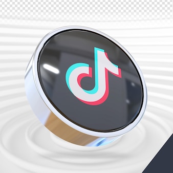 Tiktok icône 3d médias sociaux
