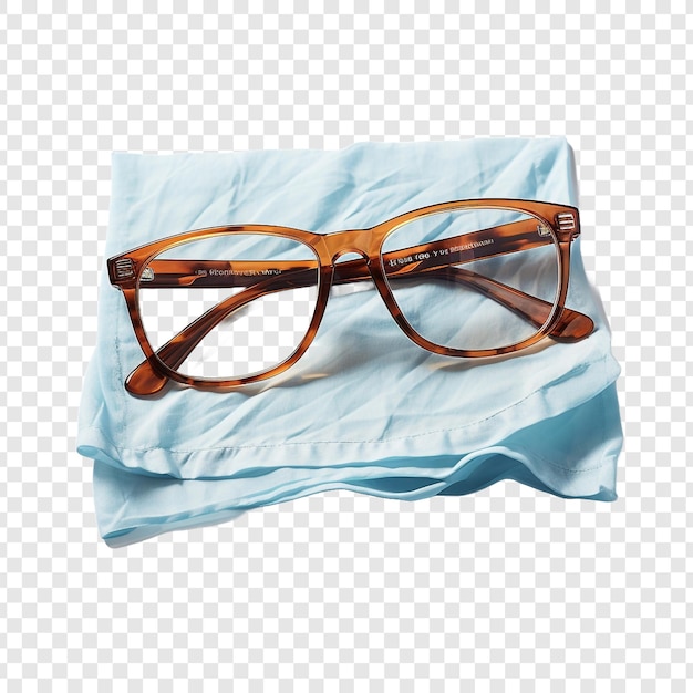 Tissu De Nettoyage Pour Lunettes Isolé Sur Fond Transparent