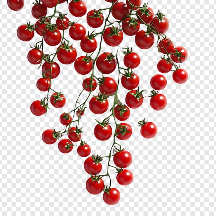 PSD gratuit les tomates de cerise rouge sur la vigne