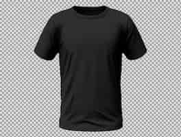 PSD gratuit tshirt blanc noir sur fond transparent