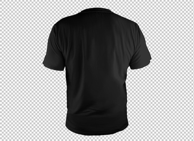 PSD gratuit tshirt dos noir isolé