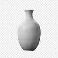 PSD gratuit un vase gris isolé sur un fond transparent