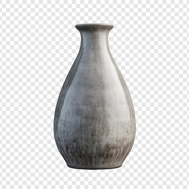 Un Vase Gris Isolé Sur Un Fond Transparent