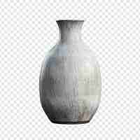 PSD gratuit un vase gris isolé sur un fond transparent