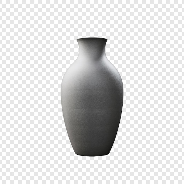 PSD gratuit un vase gris isolé sur un fond transparent