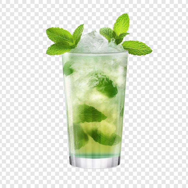 Un Verre De Cocktail à La Menthe Délicieux Isolé Sur Un Fond Transparent