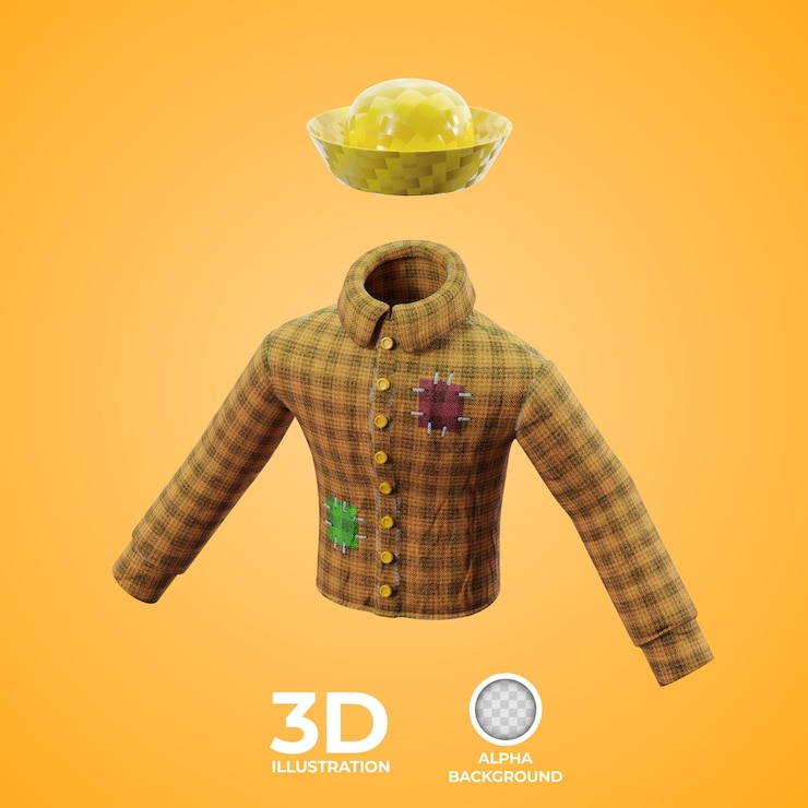PSD gratuit vêtements traditionnels brésiliens pour la festa junina illustration 3d