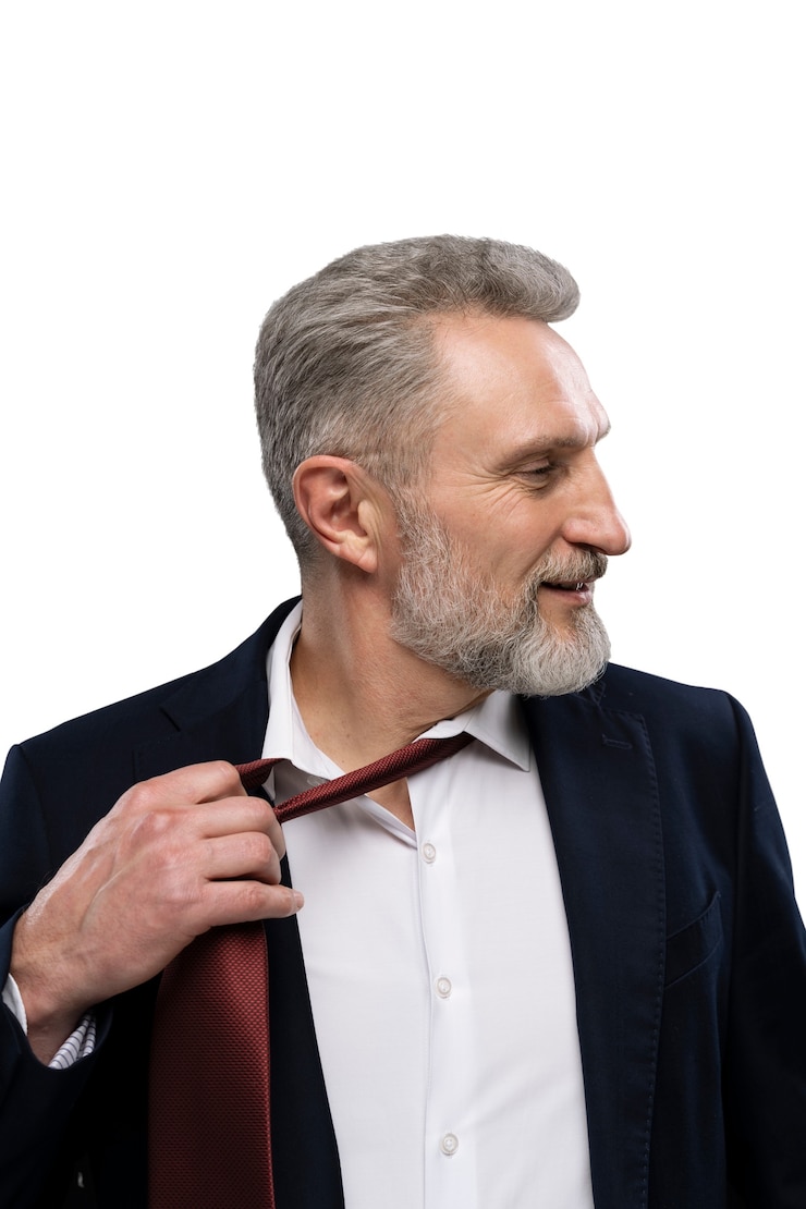 PSD gratuit vieil homme portant un costume d'affaires