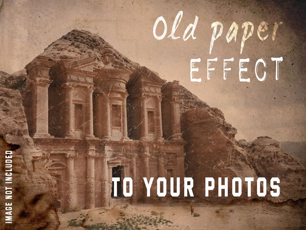 Vieux effet de papier à vos photos