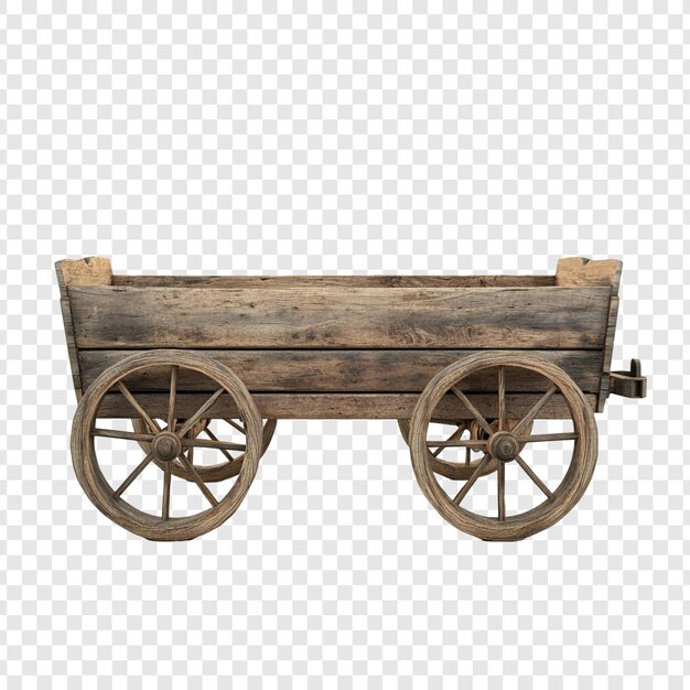 Voiture de ferme en bois antique charme rustique chariot vintage chariot à l'ancienne roues en bois transport à la campagne