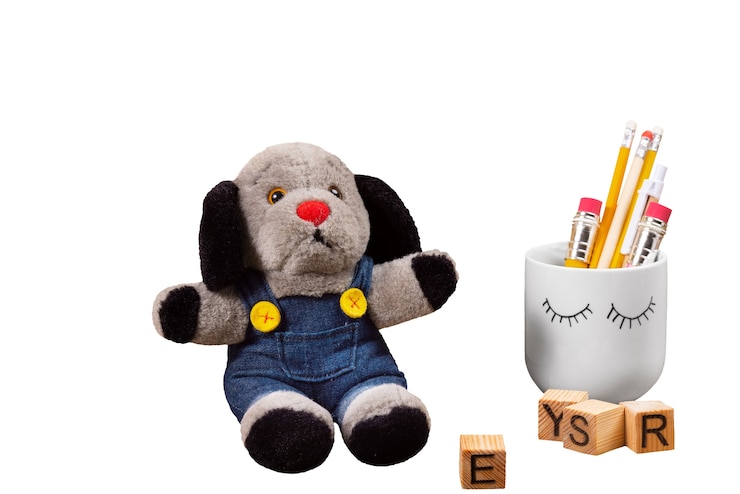PSD gratuit vue de l'animal en peluche des enfants