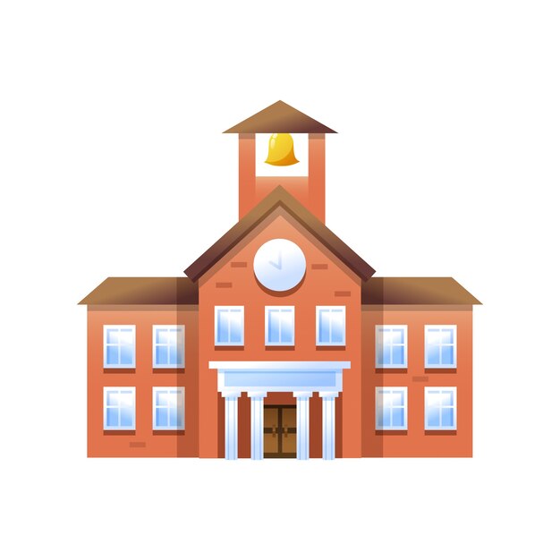 Vue du bâtiment et de l'architecture de l'école