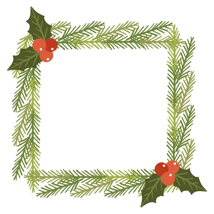 PSD gratuit vue du cadre de noël carré
