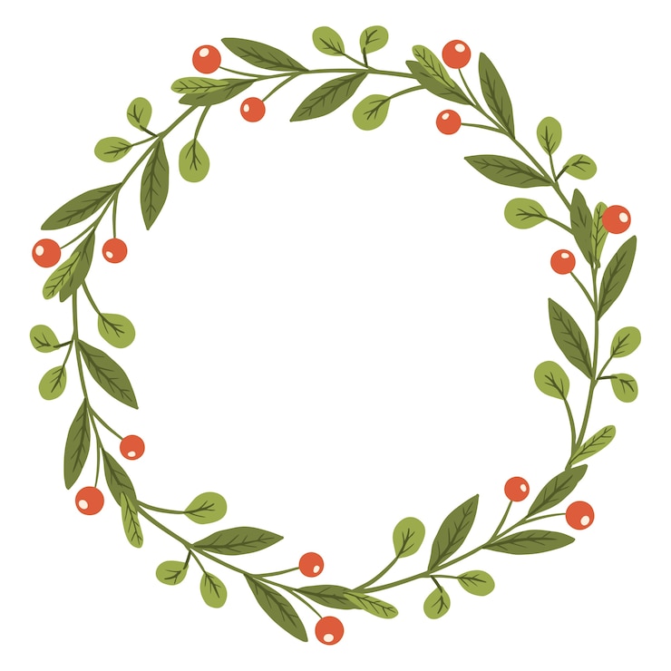 PSD gratuit vue du cadre de noël rond