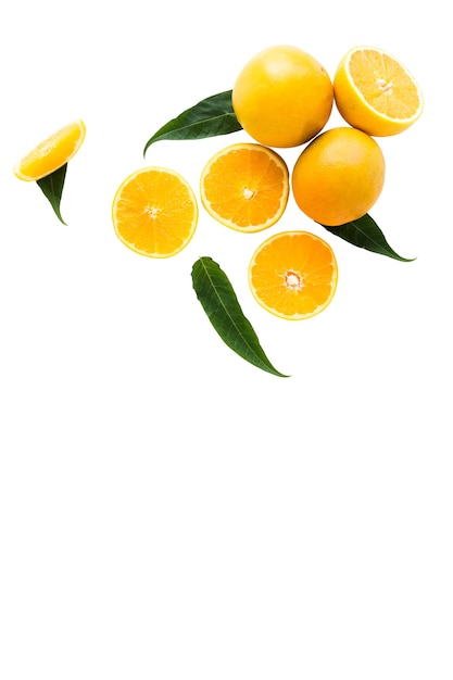 Vue des fruits oranges frais