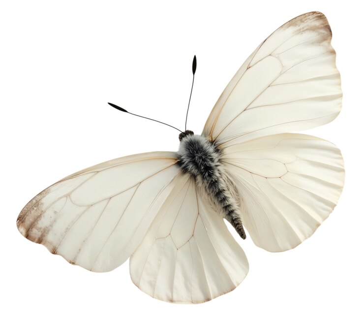 PSD gratuit vue de haut sur le papillon isolé