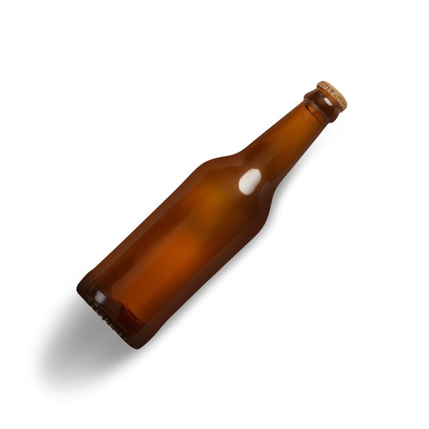 Vue rapprochée de la bière isolée