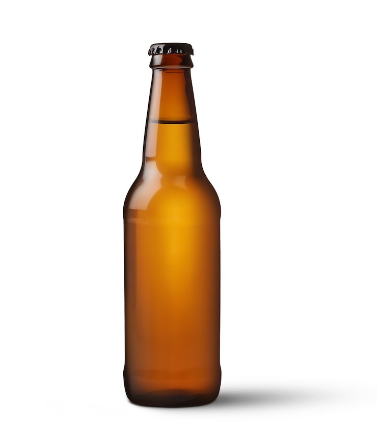 PSD gratuit vue rapprochée de la bière isolée