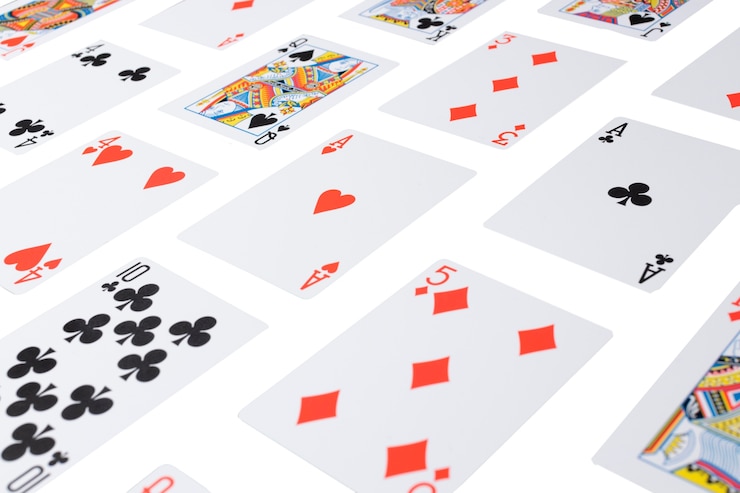 PSD gratuit vue rapprochée des cartes à jouer