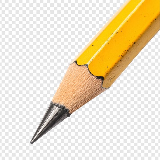 Vue rapprochée d'un crayon jaune aiguisé