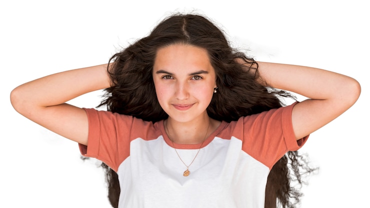PSD gratuit vue rapprochée du portrait de l'expression de l'enfant