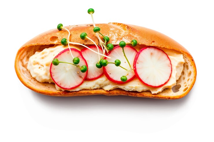 PSD gratuit vue rapprochée du sandwich italien appétissant