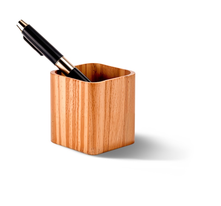 PSD gratuit vue rapprochée du stylo de bureau