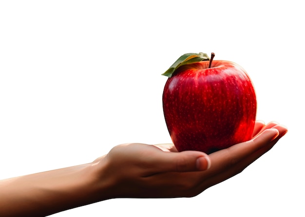 Vue rapprochée de la pomme isolée