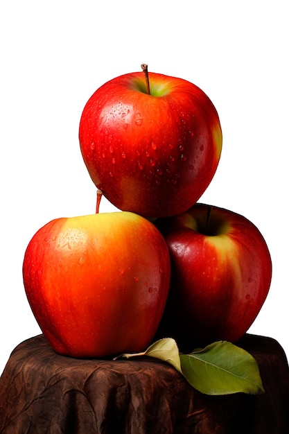 Vue rapprochée des pommes délicieuses et mûres