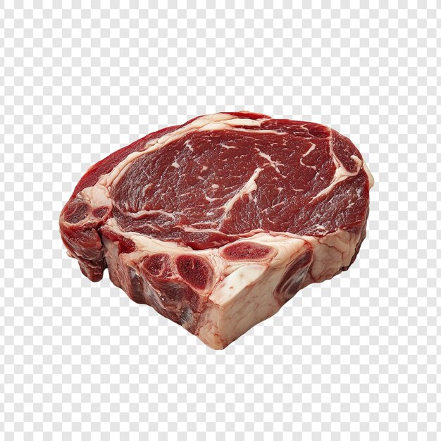Vue rapprochée d'un steak de ribeye cru