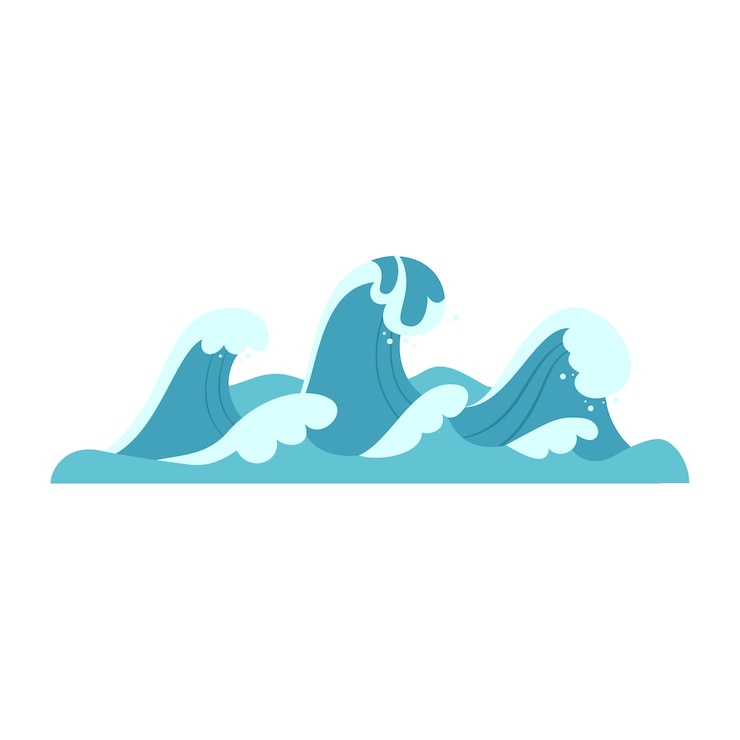 PSD gratuit vue de la vague d'eau