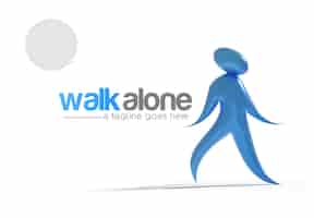 PSD gratuit walk alone identité de marque conception du logo de l'entreprise psd transparent