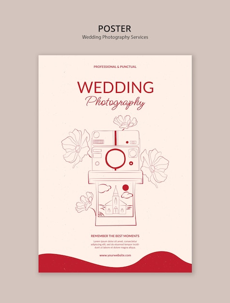 PSD gratuit wedding photography services template