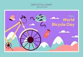 PSD gratuit world bicycle day celebration template