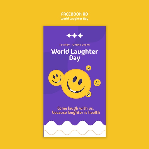 PSD gratuit world laughter day celebration template