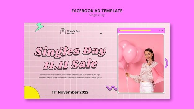 11.11 modelo de promoção de mídia social do dia dos solteiros